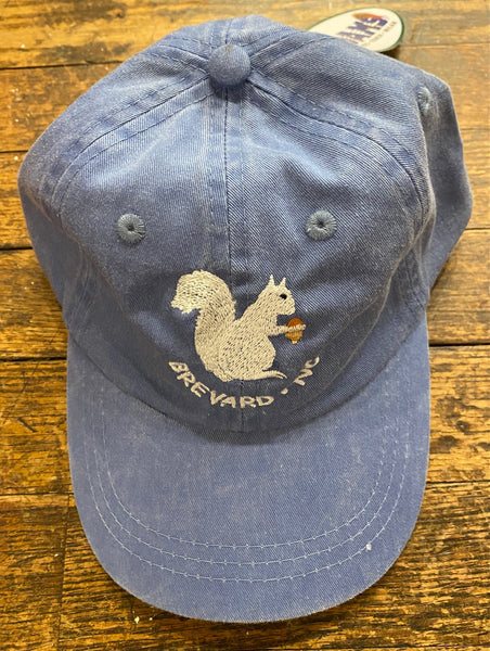 Baseball Cap/Hat - Youth - Embroidered White Squirrel with Brevard, NC