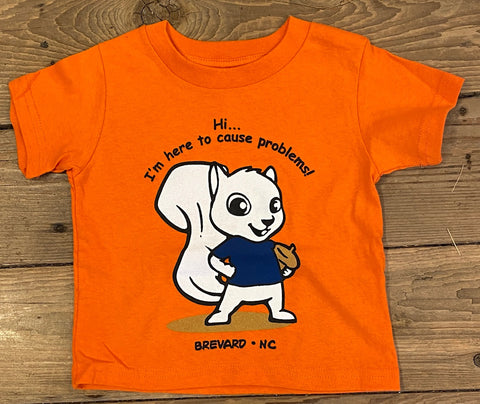 T-Shirt - For Toddlers - Short Sleeve Crew Neck  "Hi....I'm Here to Cause Problems"