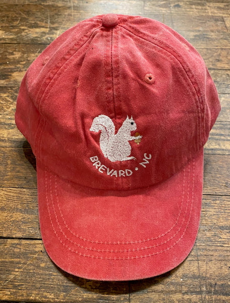 Baseball Cap/Hat - Embroidered Squirrel with Brevard, NC