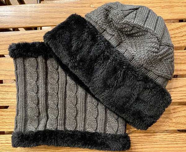 Beanie & Neck Warmer Set for Adults