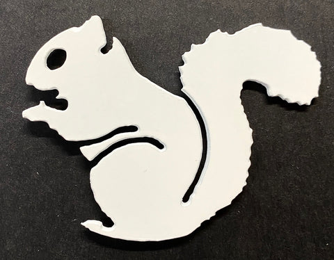 Magnet - Metal Die Cut White Squirrel Magnet