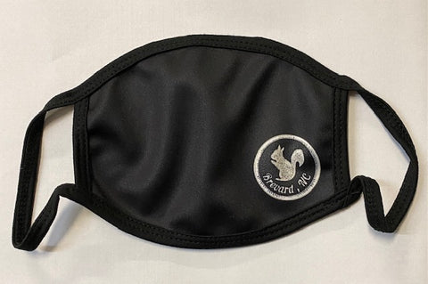 Face Mask - Protective Face Mask with Screen-Printed White Squirrel Logo