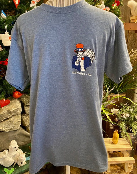 T- Shirts - For Adults - Short Sleeve, Crew Neck with Uncle Sam Squirrel on Left Chest and Back