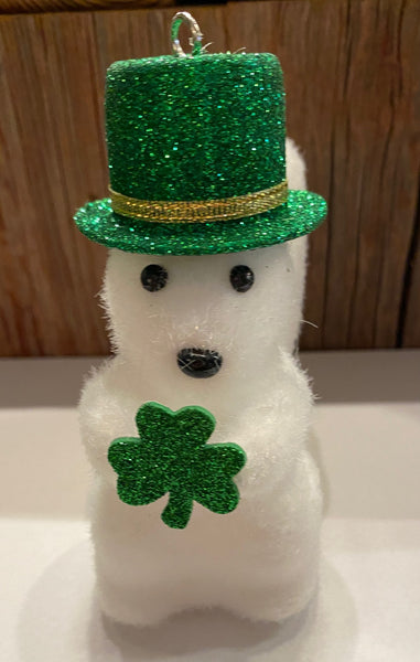 Ornament - Fuzzy White Squirrel