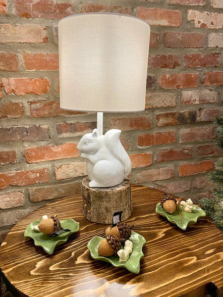 Home Decor - White Squirrel Table Lamp