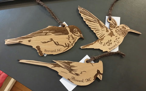 Ornament - Laser Cut Wood - Bird Ornaments