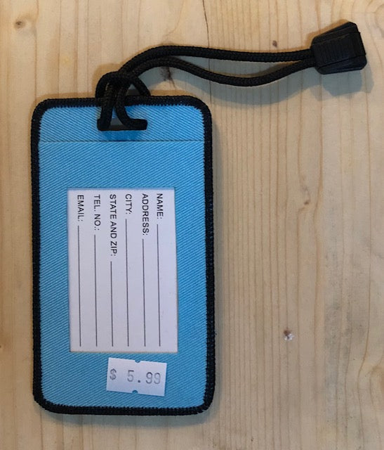 Back side of the Assault on the Carolinas Luggage tag. 