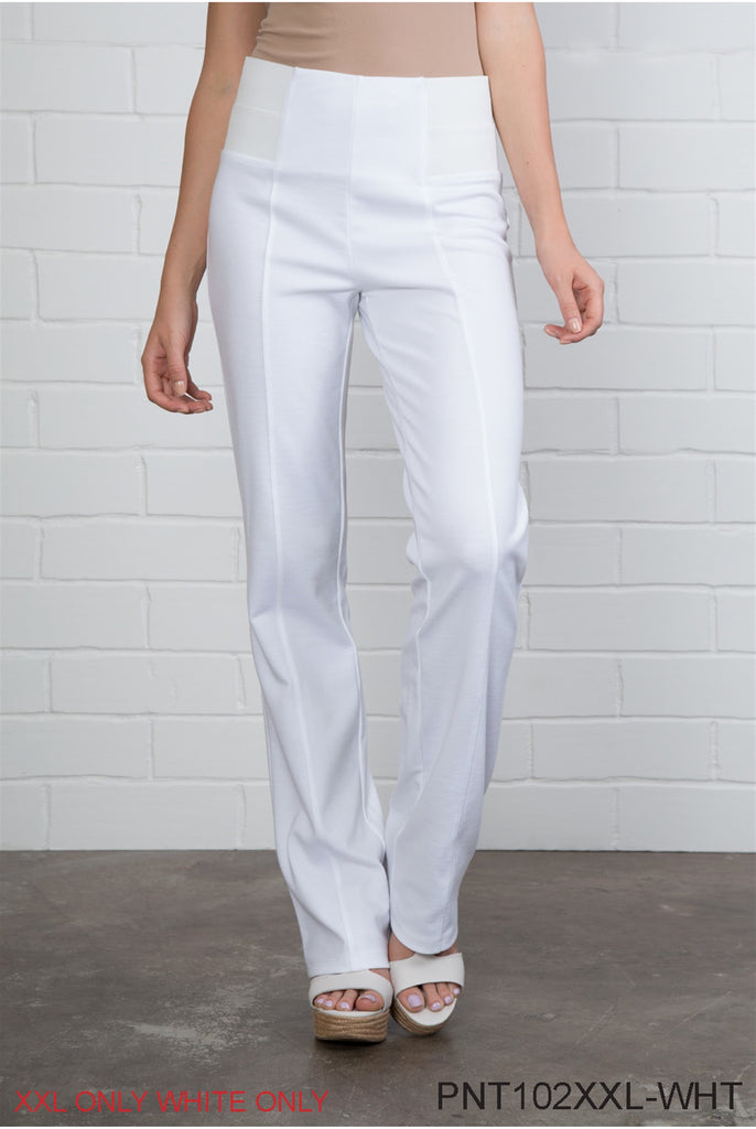 Clothing - Ponte Slack Pant in Black or White