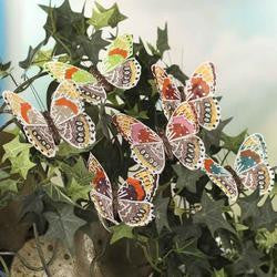 Ornament -Burlap Butterflies with clip #