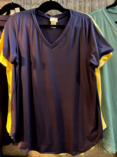 Clothing - Butter Soft V-Neck Short Sleeve Top