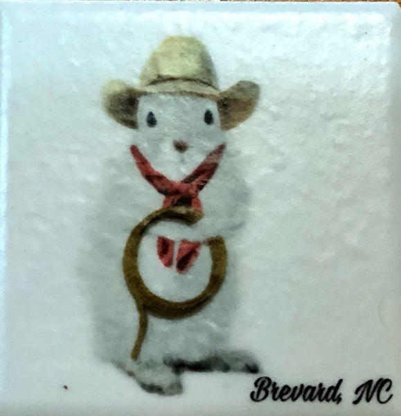 Magnet - Tile White Squirrel Sports & Hobby Enthusiasts